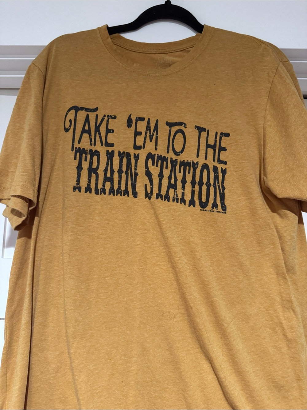 YELLOWSTONE Take 'Em To The Train Station Graphic Tee - Mustard